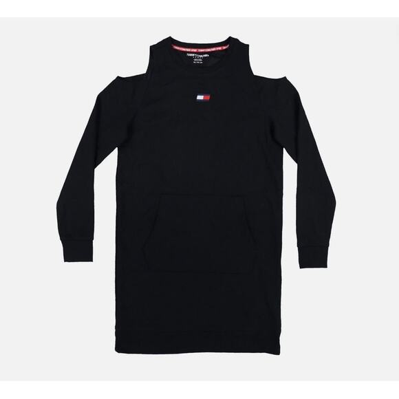 TOMMY HILFIGER SPORT 2X PLUS LONG SLEEVE DRESS WOMEN'S COLD-SHOULDER - Picture 2 of 5